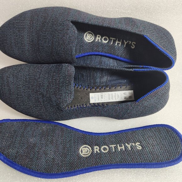 Rothy's Navy Blue Heather Loafer Size W8.5 - Picture 6 of 14